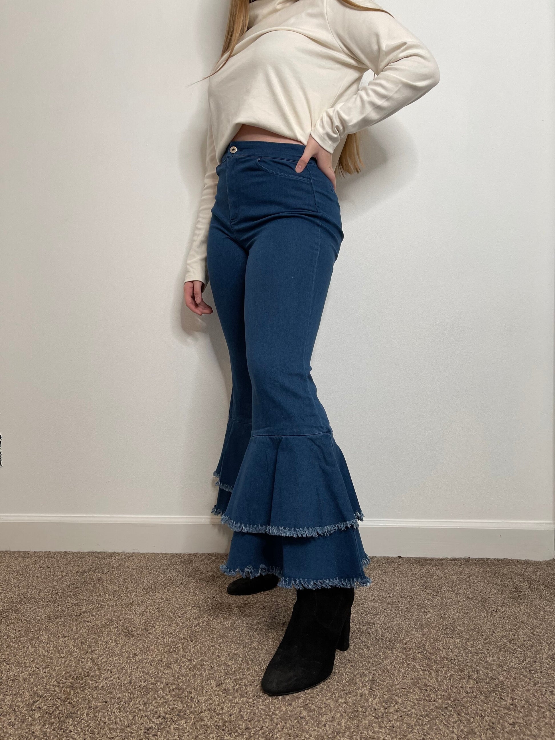 Layers Ruffle Jeans Always Sunny Boutique