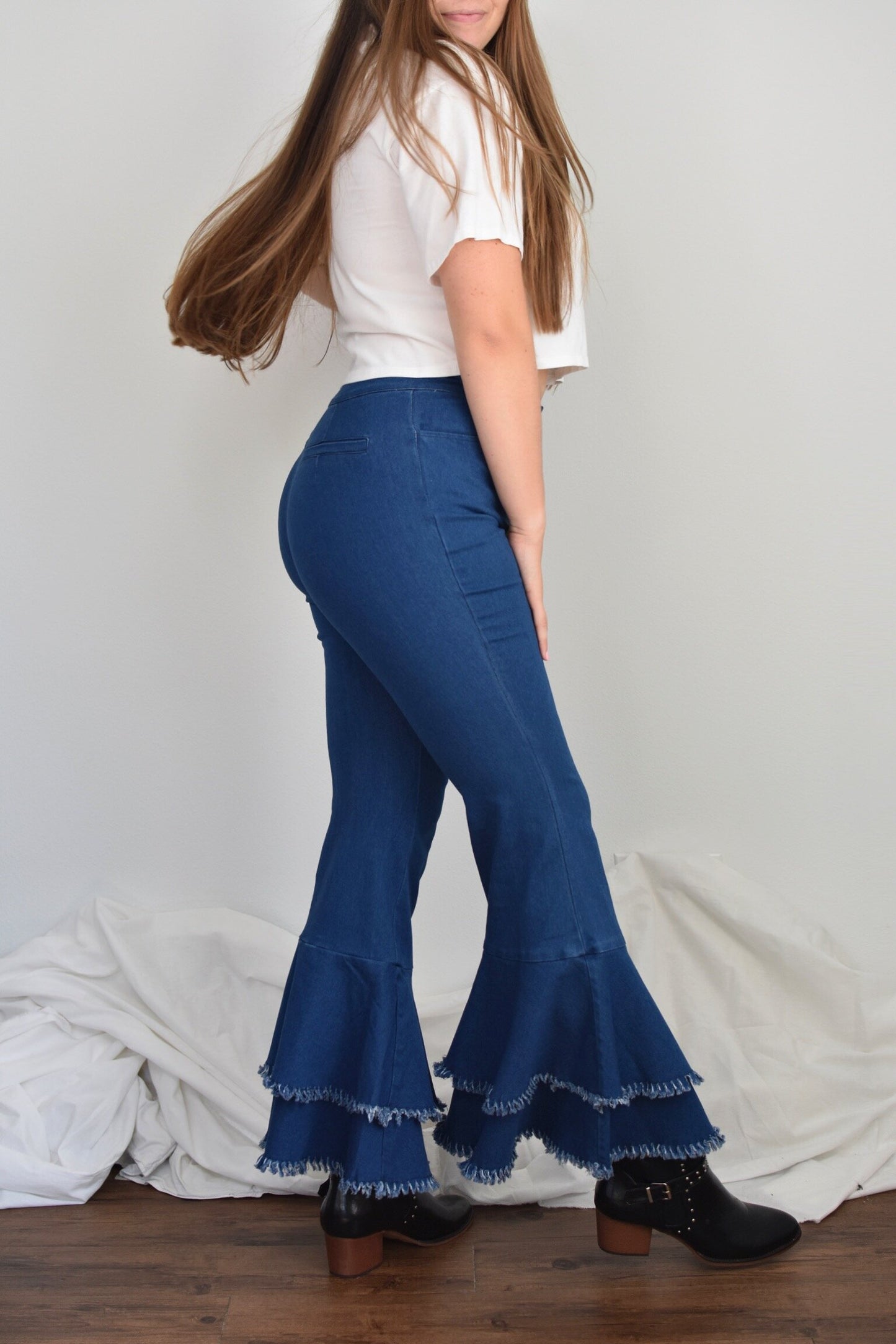 Many Layers Ruffle Jeans