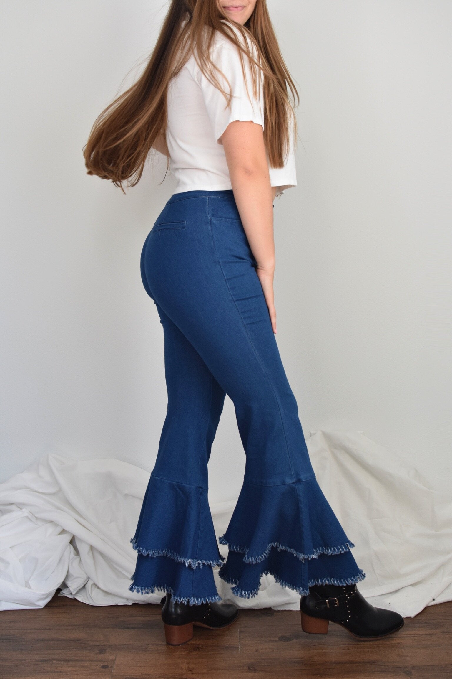 Layers Ruffle Jeans Always Sunny Boutique